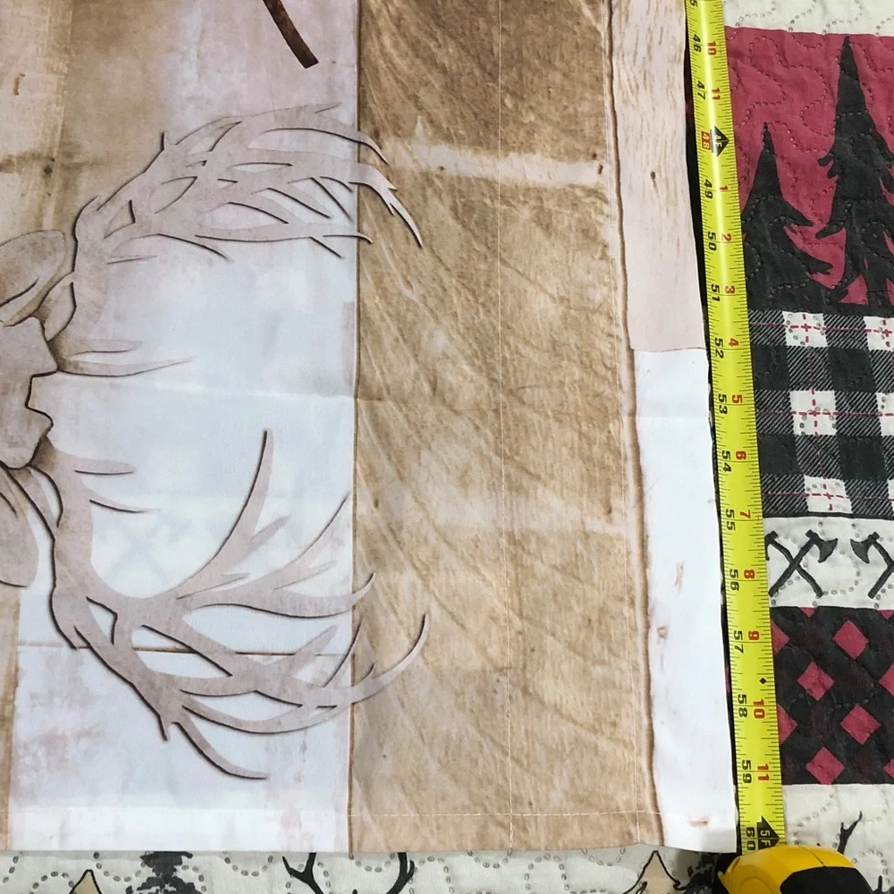 Curtain valance New. Deer Cabin Hunting